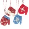 Midwest-CBK Knit Wool Snowflake Mitten Ornaments Christmas