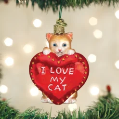 TheHolidayBarn.com I Love My Cat Ornament Christmas