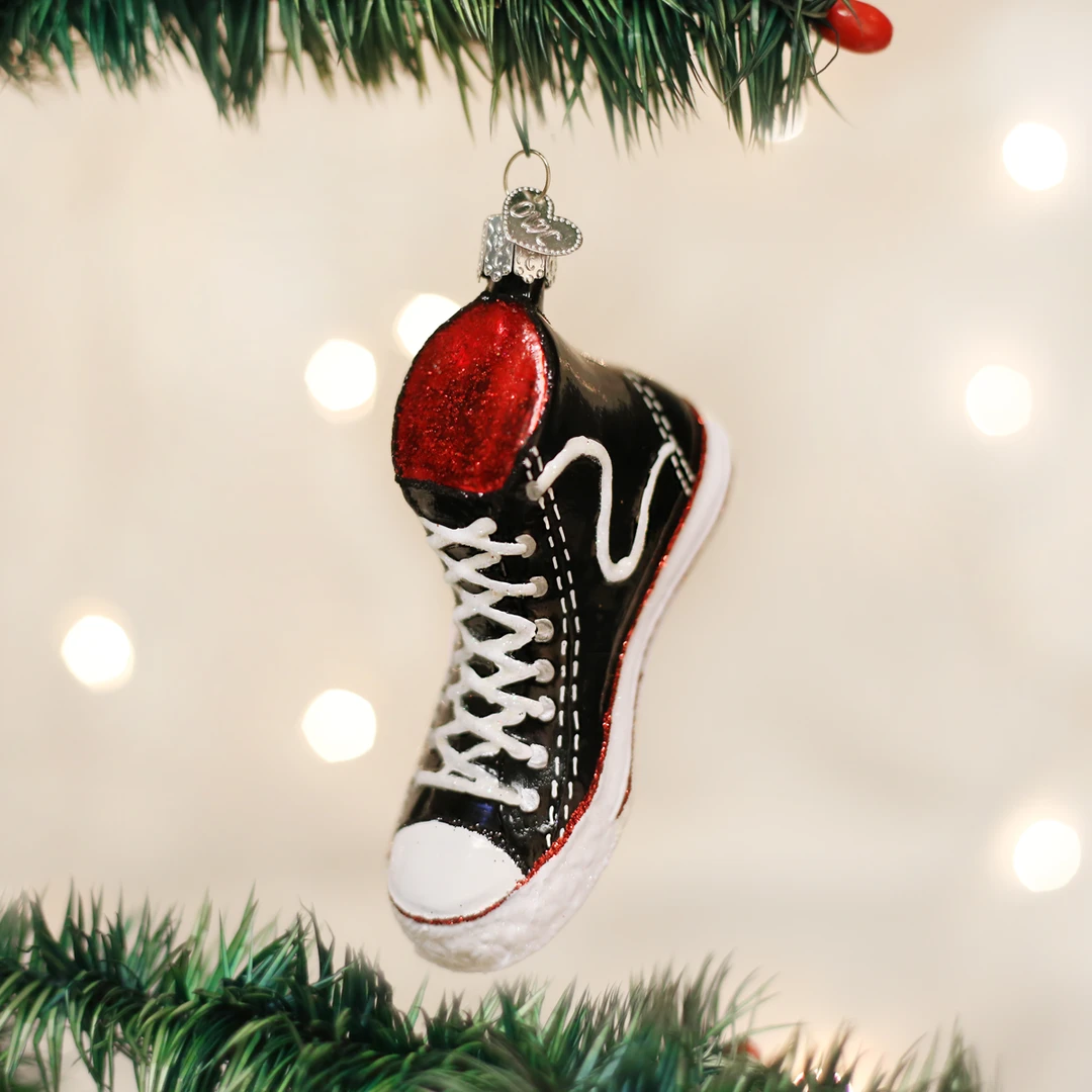 Old World Christmas High Top Sneaker Ornament 3 Old World Christmas High Top Sneaker Ornament