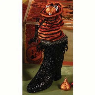 Bethany Lowe Glittered Witch Boot 3 Bethany Lowe Glittered Witch Boot