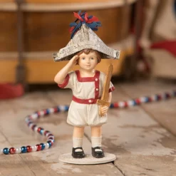 Bethany Lowe New! I Pledge Allegiance Boy Figurine
