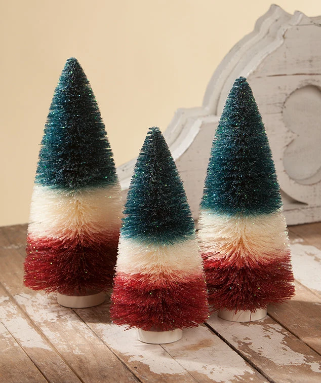 Bethany Lowe Americana Bottle Brush Trees 3 Bethany Lowe Americana Bottle Brush Trees