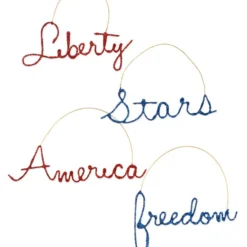 Bethany Lowe Cursive Americana Word Ornaments
