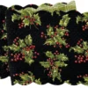 TheHolidayBarn.com April Cornell Quilted Holly Table Runner, Black 2 TheHolidayBarn.com April Cornell Quilted Holly Table Runner, Black