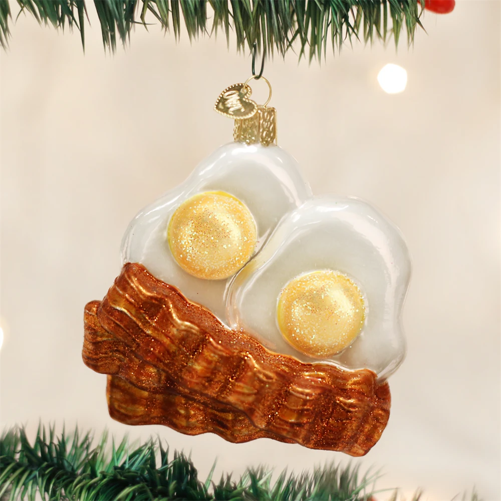 Old World Christmas Bacon And Eggs Ornament 4 Old World Christmas Bacon And Eggs Ornament