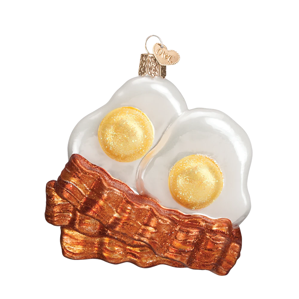 Old World Christmas Bacon And Eggs Ornament 3 Old World Christmas Bacon And Eggs Ornament
