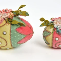 Katherine's Collection New! Blooms & Blessings Fabric Eggs
