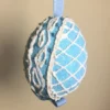 TheHolidayBarn.com New! Blue Sugar Lattice Egg Ornament
