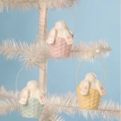 Bethany Lowe Bunny Hop Easter Basket Ornaments