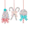 Raz Candy Cane Treats Ornament Set, Pastel New! 2 Raz Candy Cane Treats Ornament Set, Pastel New!