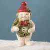 Bethany Lowe Christmas Cheer Snowman With Wreath New! 2 Bethany Lowe Christmas Cheer Snowman With Wreath New!