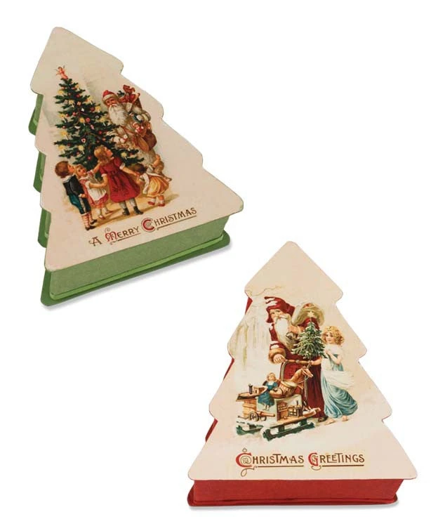 Bethany Lowe Christmas Tree Nesting Treat Boxes 3 Bethany Lowe Christmas Tree Nesting Treat Boxes