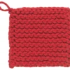 TheHolidayBarn.com New! Chunky Knit Cotton Potholders, Red