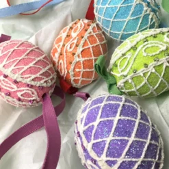 TheHolidayBarn.com New! Green Sugar Lattice Egg Ornament 5 TheHolidayBarn.com New! Green Sugar Lattice Egg Ornament