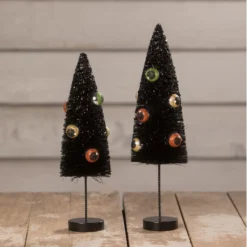 Bethany Lowe Eerie Eyeball Bottle Brush Trees New!