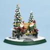 The Holiday Barn Christmas Music Boxes Elves On Bench Music Box