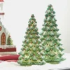 Raz Glass Jeweled Christmas Trees With Lights