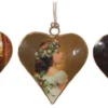 ShiShi Victorian Christmas Angels Heart-Shaped Ornaments, Metal
