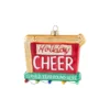 Raz Retro Holiday Cheer Sign Ornament New!