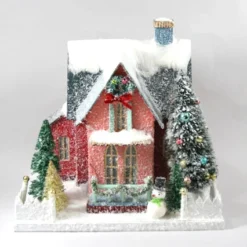 Cody Foster Holiday Finery House With Snowman New!