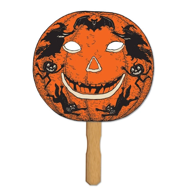 Beistle Jack-O-Lantern Masquerade Mask Stick 3 Beistle Jack-O-Lantern Masquerade Mask Stick