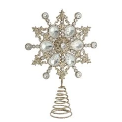 Kurt Adler Jeweled Snowflake Christmas Tree Topper