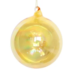 TheHolidayBarn.com Jim Marvin Amber Bottle Glass Ball Ornaments New!