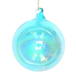 TheHolidayBarn.com Jim Marvin Blue Bottle Glass Ball Ornaments