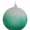 TheHolidayBarn.com Jim Marvin Frosted Glass Teal Ball Ornaments