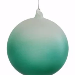 TheHolidayBarn.com Jim Marvin Frosted Glass Teal Ball Ornaments