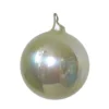 Winward Jim Marvin Linen Cream Pearl Glass Ball Ornaments