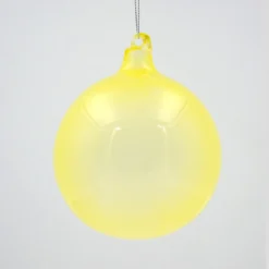 Winward Jim Marvin Pale Yellow Bubblegum Glass Ornaments New!