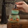 Bethany Lowe Jackie Teal-o-ween Pumpkin Container Halloween