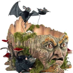 Katherine's Collection Walter Woodard Tree Stump Candy Container New! 8 Katherine's Collection Walter Woodard Tree Stump Candy Container New!