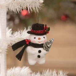 Bethany Lowe Raggedy Pants Little Snowman Ornament