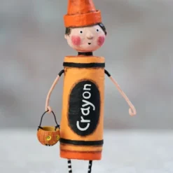 Lori Mitchell Orange Crayon Figurine
