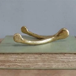 Creative Co-Op Lucky Gold Wishbone Christmas