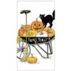 Mary Lake-Thompson Halloween Pumpkin Wheelbarrow Towel New! 2 Mary Lake-Thompson Halloween Pumpkin Wheelbarrow Towel New!