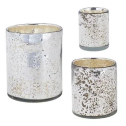 Raz Mercury Glass Votive Candle Holders New!