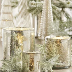 Raz Mercury Glass Votive Candle Holders New!