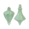 Raz Green Milk Glass Ornaments