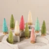 Bethany Lowe Mini Pastel Bottle Brush Trees New!
