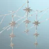 Bethany Lowe Moravian Star Dangle Ornaments - Platinum