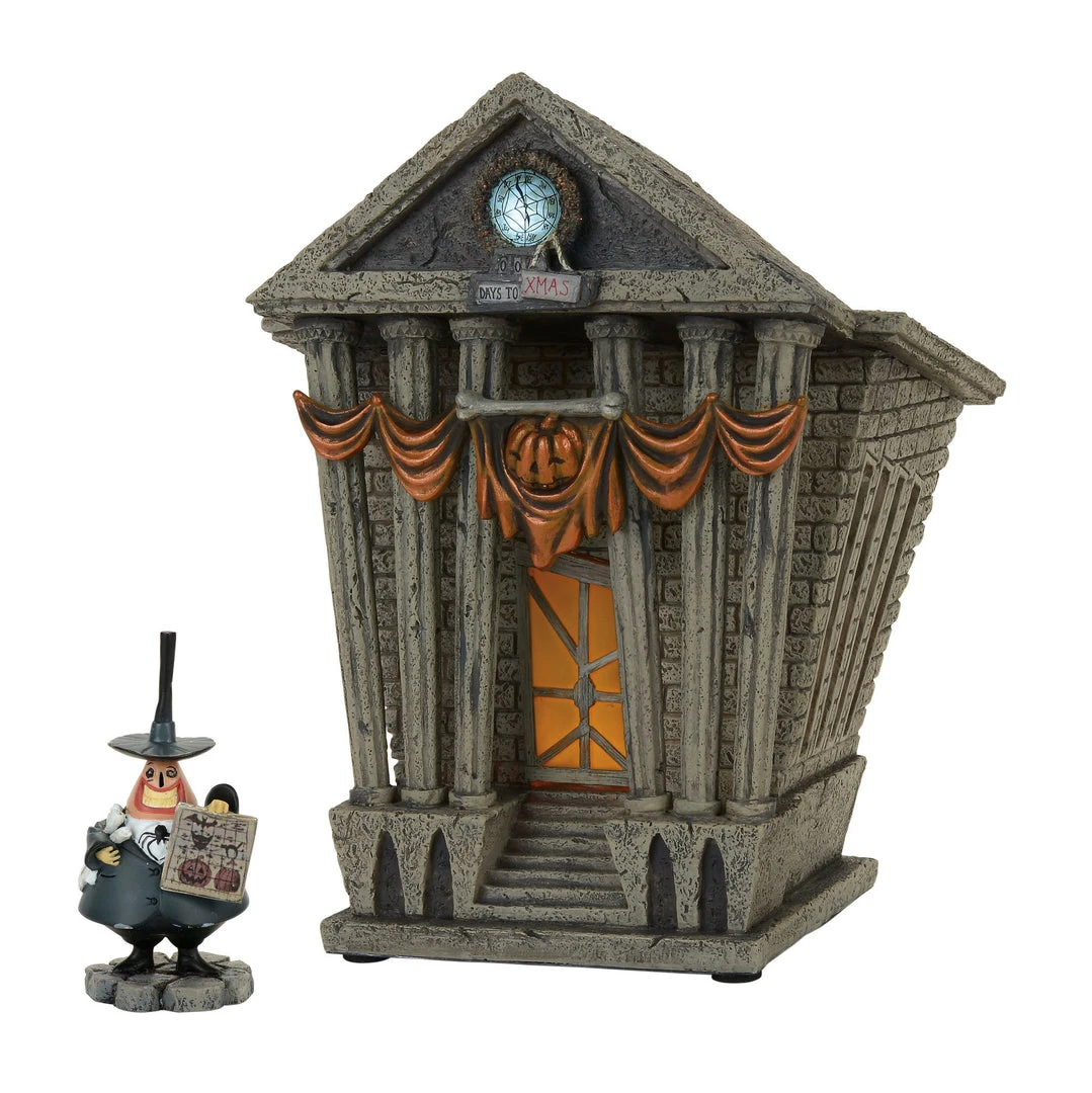 Department 56 Halloween Town City Hall & Mayor Figurine Set 3 Department 56 Halloween Town City Hall & Mayor Figurine Set