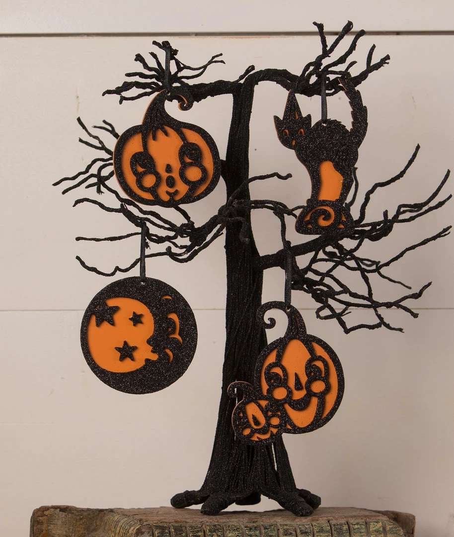 TheHolidayBarn.com Bethany Lowe Old School Halloween Silhouette Ornaments 3 TheHolidayBarn.com Bethany Lowe Old School Halloween Silhouette Ornaments