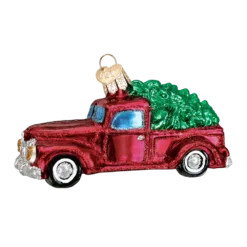 Old World Christmas Old Truck With Tree Ornament