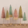 Bethany Lowe Pastel Bottle Brush Trees With Long Stems New! 2 Bethany Lowe Pastel Bottle Brush Trees With Long Stems New!