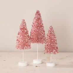 Bethany Lowe New! My Silly Valentine Bottle Brush Trees