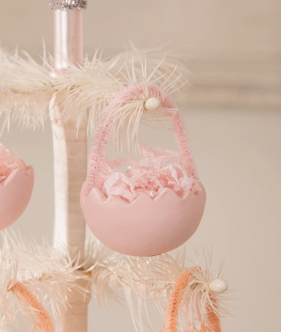 Bethany Lowe Pink Cracked Egg Ornament New! 3 Bethany Lowe Pink Cracked Egg Ornament New!