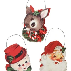 Bethany Lowe Retro Christmas Buckets New!